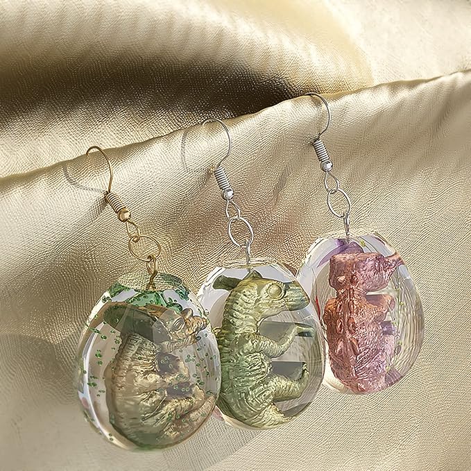 Dragon Earring & Pendant Mold Set - 7 Piece Dinosaur & Egg Designs for Resin Earring Decoration