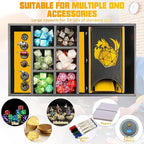 DND Dice Tray & Tower Storage Box, 4 in 1 D&D Dice Holder Case (Dice Rolling Tray, Dice Roller Tower, Dice & Miniature Storage), Great RPG Accessories Gifts for Dungeons and Dragons MTG DM & Player