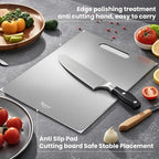 New Titanium Cutting Board - 100% Pure Titanium Cutting Boards For Kitchen,Easy to clean, Double-sided food-grade Cutting Board For Cutting Meats, Fruits And Vegetables（18 * 12）