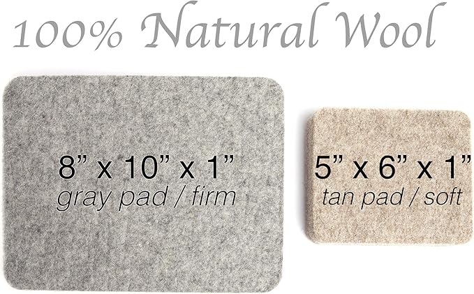 Made in USA, Needle Felting Pad, 5 x 6 x 1 inch, 100% Natural Wool, Soft, Good for Basic Felting