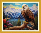 Artvxeay Stamped Cross Stitch Kits Beginners Full Range of Embroidery Starter Kits for Adults Printed Cross Stitching DIY Needlepoint Kit 11CT - (Eagle Scenery 16x20 inch)