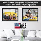Non-Glare Acrylic Replacement for 16x17 Picture Frame, Replacement Plexiglass for 16x17 Photo Frame, UV-Resistant Non-Glare Acrylic Cover Sheet