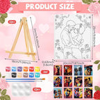 Zhanmai 12 Pack Pre Drawn Canvas for Painting Sip and Paint Kit 8" x 10" Paint Party Set Canvas Painting Pre Printed Canvases for Party Favor DIY Virtual Adult's Date Night(Sexy Couples)