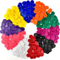 Coopay 500 Pieces 10 Colors Plastic Poker Chips, 1 Inch Bingo Chips Bulk Learning Counters Disks Poker Card Game, Counting Markers for Math Practice, Game Tokens and Teaching Rewards, 25 mm