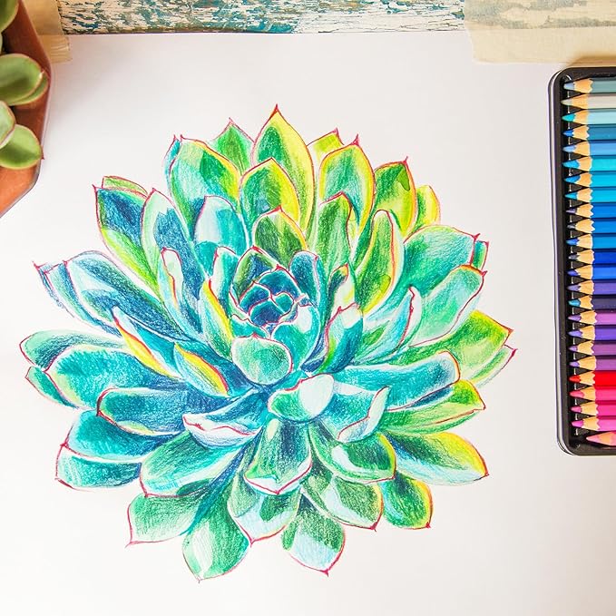 PATIKIL Watercolor Pencil, 6Pcs Water Soluble Pencils for Blending, Coloring, Sketch Drawing, Painting, Bright Green