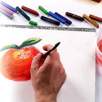 Charvin Artist Colored Chalk Pastels (Set of 48) - Water Soluble, Assorted Pastel Color Sticks for Wet, & Dry Painting