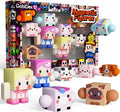 GobiDex 8PCS Magnetic Figures Playset Rotatable Animal & Character Toys for Kids, Toddlers Sensory Pretend Play Travel Toys Compatible with Magnet Blocks