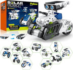 12-in-1 Solar Robot Kit for Kids 8-12, STEM Educational Building Toys with Solar & Battery Power, DIY Science Experiment Projects, Easter Birthday Gifts for Boys Girls Age 8 9 10 11 12 Years Old-Green