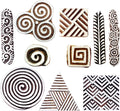 Royal Kraft Wooden Stamps for Block Printing on Saree Border, Textile, Clay, Pottery, Tattoo (Set of 10) MXtag0013