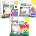 Creative Roots Paint Your Own Stepping Stones Multipack with Butterfly, Unicorn, & Heart, 3 Ceramic Stepping Stones (7 Inch Each), 18 Acrylic Paints, 3 Paintbrushes, Ages 8+