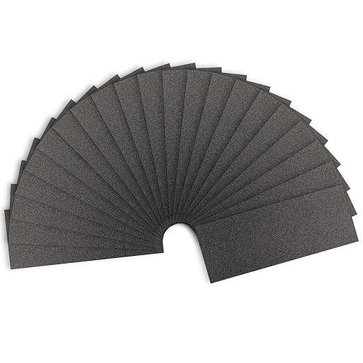 Sandpaper 120 Grit, Wet Dry Sanding Sheets 9 x 3.6 Inch for Wood Furniture Finishing, Metal Sanding and Automotive Polishing,21 -Sheet