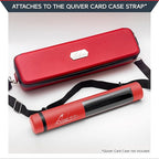 Quiver Time Red XL Orion Playmat Tube - TCG MtG Playmat Tube Case Bag with Waterproof Zipper, Hidden Dice Pocket, Adjustable Removable Shoulder Strap, See-Through Window, Fits 14" and 15" playmats