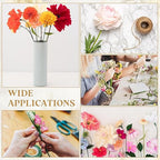 uxcell 100Pcs 2 Gauge Floral Wire, 11.81" Length Flower Stem Wires with 0.08" x 32.8ft Twine for Wreath Making, Flower Arrangement, Yellow