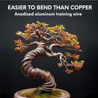UTILE Bonsai Wire - Armature Aluminum Wire 100 ft 18 Gauge 1.2 mm Bonsai Training Wire, Tree Kit, Plant, Sculpting, Crafts, Bendable, Gardening, Beading and Jewelry Making (Copper, Brown)