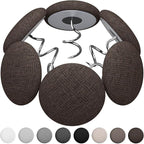 12 Colors Fabric Covered Button Twist Pins Dust Ruffle Pins- for Sofa，Upholstery，Armchair Caddies, Armrest Covers,Bed Skirts, Slipcovers, Headliners (Dark Brown, 12)