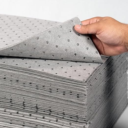 FlashDry - Universal Spill Absorbent Pads | 17.5” x 13.5” x 2mm Oil and All Purpose Premium Liquid Pads Packed in a Convenient Sturdy Dispensing Box - 300 Pads in Total