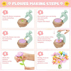 Fabric Flower Bouquets Toys, DIY Craft Kits Toys for Kids - Flowers Market Toy, Build Your Flower Bouquet, Arts & Crafts for 4 5 6 7 8 Year Toddler Girl, Educational Activity Preschool B-Day Gifts