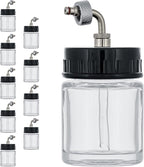 Master Airbrush Brand Box of 10-Each TB-007 Empty 3/4-Ounce, (22cc) Glass Bottle for SB84 Side-Feed Mount Airbrush