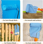 10 Pieces Paint Roller Cover, 6 inch Microfiber Roller Covers, Washable Covers for Roller Frame, House Painting Supplies, Naps for Paint Roller Brush for Painting Walls Ceilings