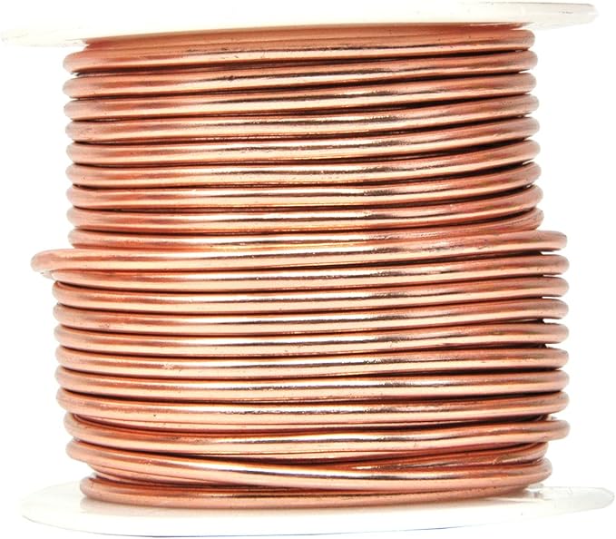 Mandala Crafts 12 Gauge Anodized Aluminum Craft Wire for Jewelry Making - 276 FT Colored Flexible Silver Copper True Blue Black Red Kelly Green Wire - Bendable for Bonsai Armature Crafting Sculpting