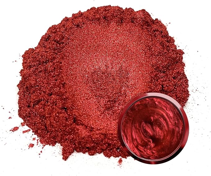 Eye Candy Pigments Premium True Red Mica Powder - Akai Tsuki Red (50gr) - for Epoxy, Resin, Soap, Paint, Woodworking, Acrylic Pouring, Bath Bombs, Fishing Lures - DIY Arts and Crafts Additive