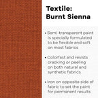 Jacquard Textile Color Paint BRNT SIENN, Burnt Sienna