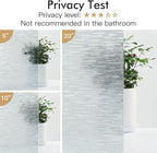 Haton Window Privacy Film, Frosted Glass Static Cling Sun Heat Blocking Window Clings, Frosting Opaque Coverings, Vinyl Removable Stickers Tint for Home Door Office, Non Adhesive 11.8" x 78.7"