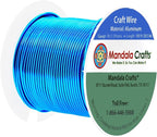 Mandala Crafts 16 Gauge Anodized Aluminum Craft Wire for Jewelry Making - 100 FT Colored Flexible Bondi Blue Wire - Bendable for Bonsai Armature Crafting Sculpting