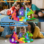 Magnetic Blocks Games Building Toys for 3-16 Year Old Boys Girls, Toddler Kids Magnetic Cubes Tiles Sensory Montessori Education Learning Travel Toys Ages 3+ Halloween Birthday Party Favors Gifts