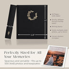 Premium Scrapbook Album – Photo Album with Writing Space – 100 Pages for Multiple Sizes 4x6, 5x7, 6x8, 8x10 – Holds 500 Photos – Wedding, Baby, Travel & Family Memories