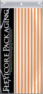 Flexicore Packaging Orange Pin Stripe Print Gift Wrap Tissue Paper Size: 15 Inch X 20 Inch | Count: 50 Sheets | Color: Orange Pin Stripe