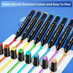 Banral 262 Colors Alcohol Markers Set, Dual Tip Alcohol Based Art Marker for Artists Kids Adult Coloring, Permanent Illustration Sketch Pens for Drawing with Case and Holders