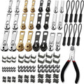 105 Pieces Zipper Repair Kit #3#5#8, Zipper Replacement with Install Plier for Repairing Coats, Jackets, Tents, Backpacks, Sleeping Bag, Luggage