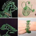 Aluminum Craft Wire, 95 Feet 2.0mm/ 14 Gauge Green Bendable Soft Metal Aluminum Wire Roll Bulk for DIY Crafts Sculpting Jewelry Making