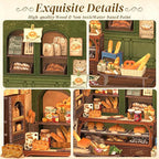 Cutefun Book Nook Kit - DIY Miniature House Dollhouse Kit, Book Nook Kits for Adults, Bookshelf Insert Bookend with LED Light for Teens and Adults (Mrs.Hunt Bakery)