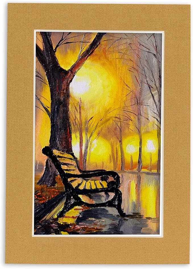5x7 Mat for 8.5x11 Frame - Precut Mat Board Acid-Free Show Kit with Backing Board, and Clear Bags Rattan Beige 5x7 Photo Matte Made to Fit a 8.5x11 Picture Frame Matboard for Framing, Pack of 1 Mat