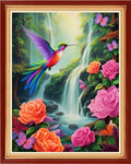 Artvxeay Stamped Cross Stitch Kits Beginners Full Range of Embroidery Starter Kits for Adults Printed Cross Stitching DIY Needlepoint Kit 11CT - (Hummingbirds Gather Honey 16x20 inch)