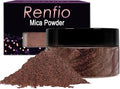 Renfio 100g Mica Powder Pigment, Metallic Natural Dye Mineral Pearl Shimmer Epoxy Resin Dye for Painting Soap Making Slime Bath Bombs 3.5 Oz - Royal Brown