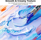 Nicpro 14 Colors Large Bulk Acrylic Paint Set (33.8 oz, 1000 ml) Non Toxic Art Painting Supplies for Kids Students Adults Artists, Rich Pigment for Multi Surface Canvas Fabric Craft Wood Leather Stone