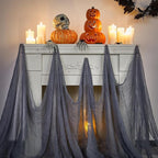 Boao Halloween Cheese cloth 85 x 197 Inch Gray Cheesecloth Roll for Crafts Large Cotton Muslin Gauze Fabric for Halloween Outdoor & Indoor Spooky Decoration