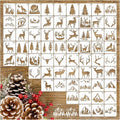 Small Stencils for Painting on Wood Reusable, 3 Inch Reusable Stencil for Craft Ornament Paint Template Stencils for Wall Card Rock Wood Signs Coasters Canvas Home Decor (Animal Deer)