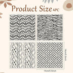 CHGCRAFT 4 Pcs Artistic Wavy Polymer Clay Texture Sheets Wavy Lines Silicone Texture Stamp Seamless Pattern Modeling Pattern Pad Sheets for Jewelry and Earrings Tools, 5.5x5.5 inch