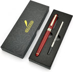 BEILUNER Luxury Wood Ballpoint Pen Writing Set,Rosewood-Elegant Fancy Nice Gift Pen Set for Signature Executive Business Office Fancy Nice Supplies - Christmas Gift Boxed with Extra Refills (Black)