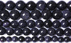 32PCS 12mm Starry Blue Sandstone Gemstone Beads Beads Natural Stone Round Loose Beads for Jewelry Making DIY Bracelet Necklace 15" Inch