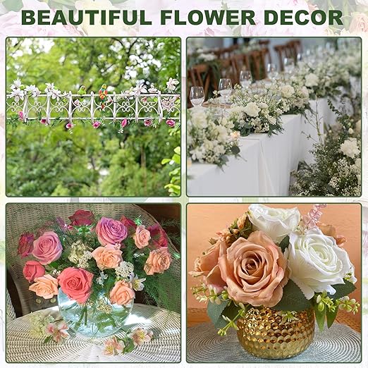 PATIKIL 32 Inch 22 Gauge Floral Stem Wire, 4 Pack/160 Pieces Bouquet Stem Paper Wrapped for DIY Crafts Flower Arrangements, Silver Tone