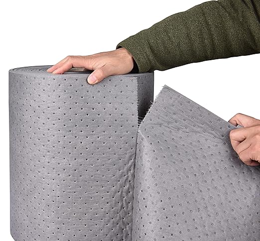 Aain® Universal Absorbent Roll, High Weight Absorbent Mats, Oil Absorbent Pads, Suitable For Multi-Purpose Super Absorbent Pads 150"L x 15"W