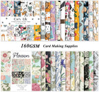 48 Sheets 24 Designs Scrapbook Paper Pad, 6"×6" Single-Sided Decopodge Craft Cardstock Paper,Scrapbooking DIY Decorative Background Cardmaking Supplies.Cat's Life&Flowers