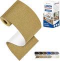 KING MOUNTAIN Linen Repair Patches, Self-Adhesive Linen Fabric Patches, 4 X 63 inch Extra Size, Multi Color, Can be Used for Linen Sofa Repair and Linen Clothes Repair (Yellow)