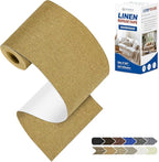KING MOUNTAIN Linen Repair Patches, Self-Adhesive Linen Fabric Patches, 4 X 63 inch Extra Size, Multi Color, Can be Used for Linen Sofa Repair and Linen Clothes Repair (Yellow)