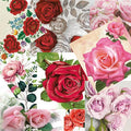 Mystery Pack Decoupage Paper Napkins, 20-ct Assorted Surprise Napkins, Decorative Napkins Roses Floral Flowers for Art Craft Junk Journal, 20 Different Designs